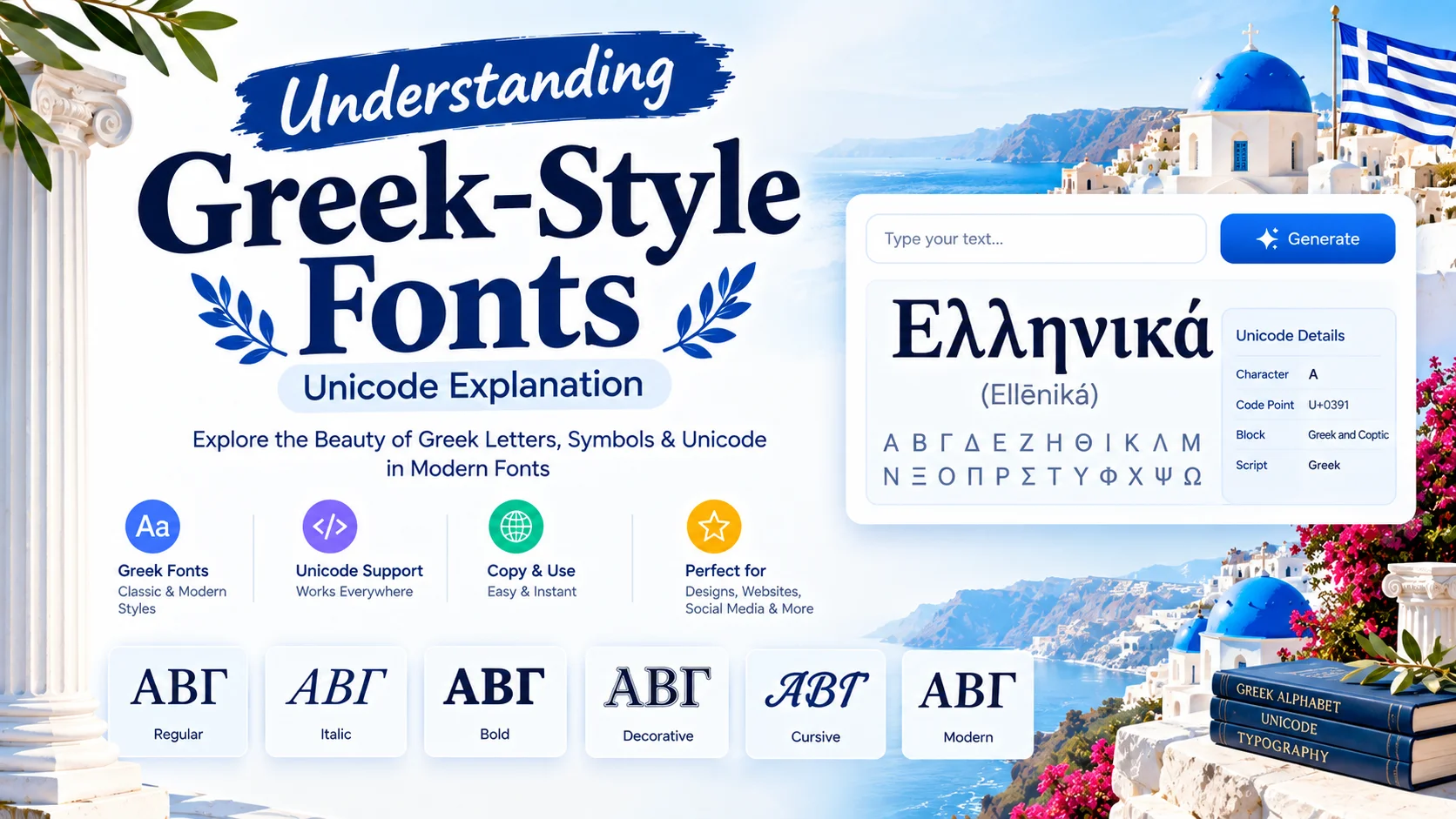 Greek Font Generator